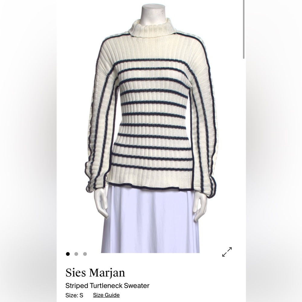 Seis Marjin Linen Striped Knit Sweater